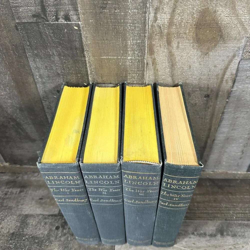 Abraham Lincoln: The‎ War Years, Vol 1-4 by Carl Sandburg; 1939, HC,